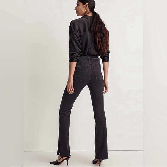 MADEWELL Denim Roadtripper Skinny Flare Black Jeans High Rise Size 23 - Picture 5 of 13